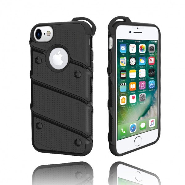 Wholesale iPhone 7 Shockproof Hybrid Case (Black)
